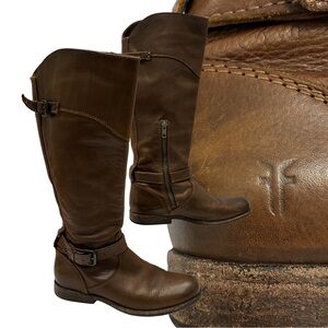 Frye Phillips Riding Boots brown leather 7B